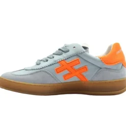 Another Trend Blue and Orange Suede Trainer|A0320429