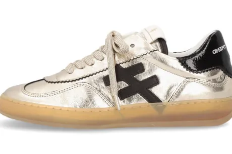 Another Trend Gold Leather Trainer|A0325843