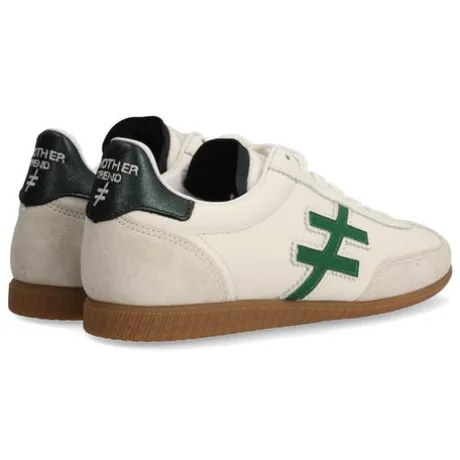 Another Trend Natur, White and Green Trainer|A0780490