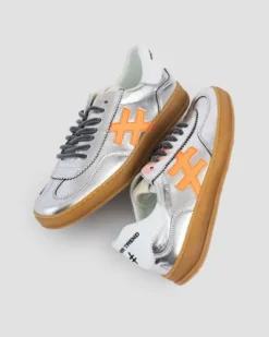 Another Trend Silver Leather Trainer |A0325841