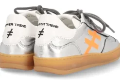 Another Trend Silver Leather Trainer |A0325841