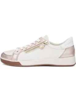 Ara Beige and Gold Trainer|123443263