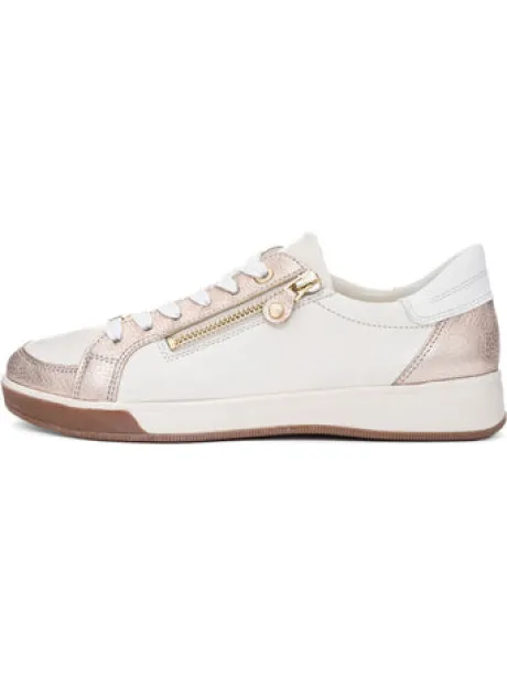 Ara Beige and Gold Trainer|123443263