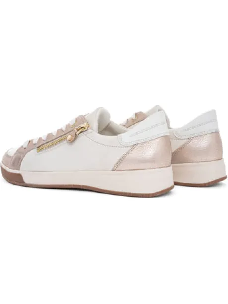 Ara Beige and Gold Trainer|123443263