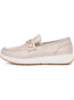 Ara Light Gold Wide Fit Loafer|122552808