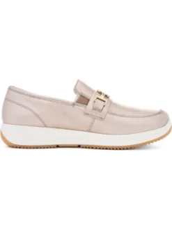 Ara Light Gold Wide Fit Loafer|122552808
