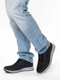 Ara Navy Wide Fit Trainer|112452322