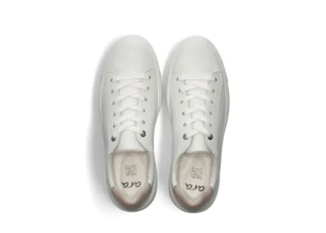 Ara White Platform Wide Fit Trainer|122300304B