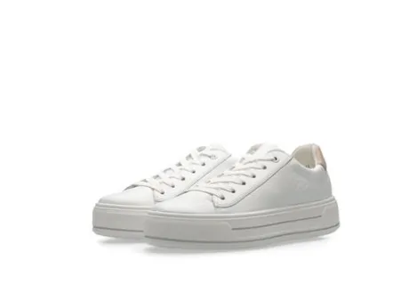 Ara White Platform Wide Fit Trainer|122300304B