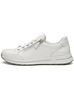 Ara White Wide Fit Trainer|125480144