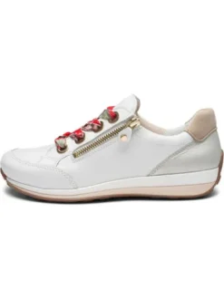 Ara White Wide Fit Trainer|123458779O