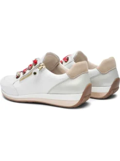 Ara White Wide Fit Trainer|123458779O