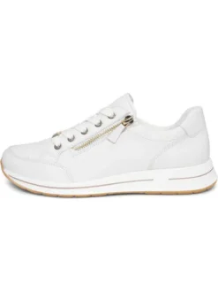 Ara White Wide Fit Trainre|12248019C