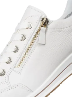 Ara White Wide Fit Trainre|12248019C