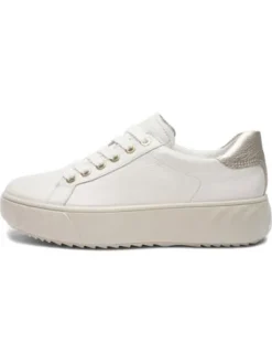 Ara Wide Fit Beige Platform Trainer|124652317B