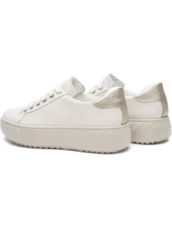 Ara Wide Fit Beige Platform Trainer|124652317B
