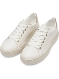 Ara Wide Fit Beige Platform Trainer|124652317B