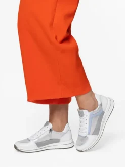 Ara Wide Fit Silver and Blue Trainer|122482604