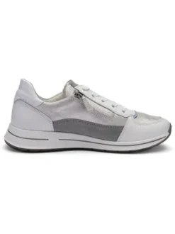 Ara Wide Fit Silver and Blue Trainer|122482604