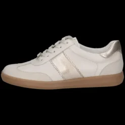 Caprice White and Gold Combo Trainer|923705130