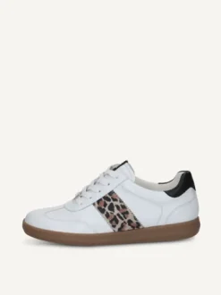 Caprice White and Leo Print Trainer|923705195