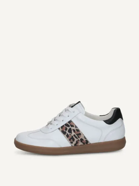 Caprice White and Leo Print Trainer|923705195