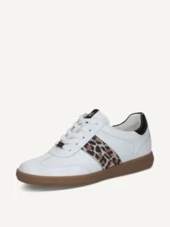 Caprice White and Leo Print Trainer|923705195