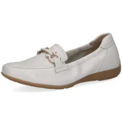 Caprice White Leather Comfort Loafer|924654105