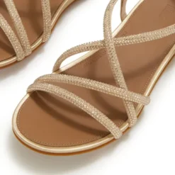 Fit Flop Crystal Gold Strappy Sandal| A3Z675