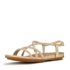 Fit Flop Crystal Gold Strappy Sandal| A3Z675