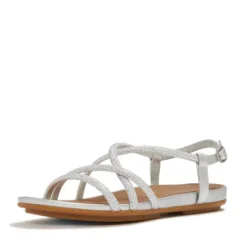 Fit Flop Silver Crystal Back Strap Sandal|A3Z011