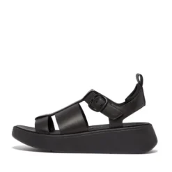 Fitflop Black Leather Fisherman Sandal|HV1001