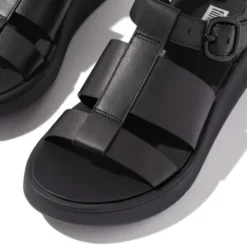 Fitflop Black Leather Fisherman Sandal|HV1001