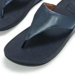 Fitflop Cosmic Blue Leather Toe Post|I88D57
