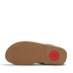 FitFlop Deep Tan Leather Toe Post|A4TC15