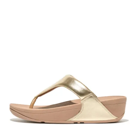 Fitflop Gold Leather Toe Post|I88675G