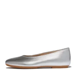 Fitflop High-Cut Metallic Soft Leather Ballerina|A0P011