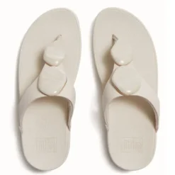 FitFlop paris Beige Leather Toe Post|A4TA99