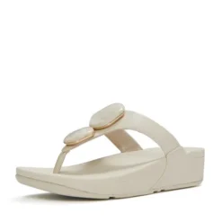 FitFlop paris Beige Leather Toe Post|A4TA99