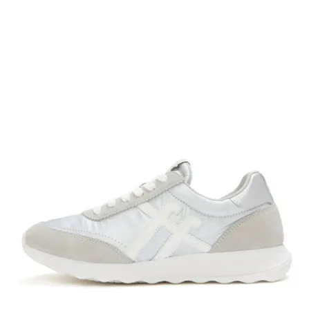 Fitflop Silver Retro Metallic Silver Trainer|A5QE11