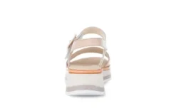 Gabor Beige and White Wedge Sandal|8274458M