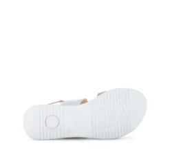 Gabor Beige and White Wedge Sandal|8274458M