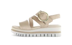 Gabor Beige Wedge Strap Sandal|8462714