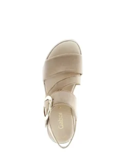 Gabor Beige Wedge Strap Sandal|8462714