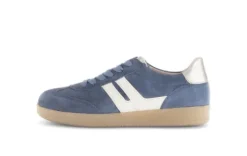 Gabor Blue & White Suede Trainer|8330016