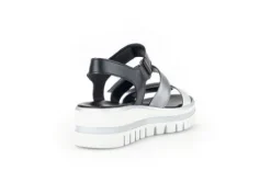 Gabor Blue and Silver Wedge Sandal|8462061