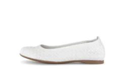 Gabor Braided White Comfort Ballerina|8412120