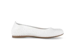 Gabor Braided White Comfort Ballerina|8412120