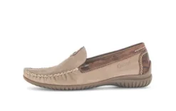 Gabor Brown Leather Comfort Slip On|8609043
