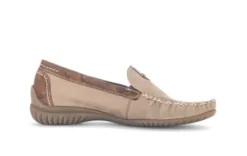 Gabor Brown Leather Comfort Slip On|8609043